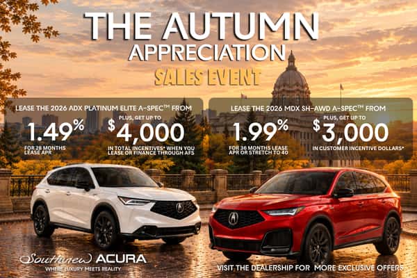 Southview Acura Edmonton Autumn Appreciation Sale October ADX MDX