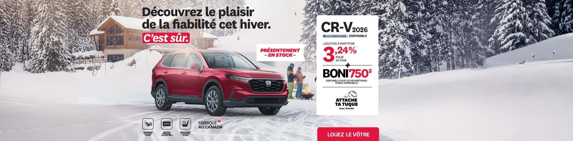 CRV 2026 Honda Saint-Jean - janvier