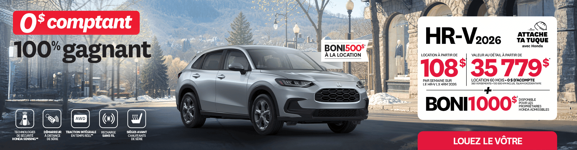 Honda HRV LX 2026 Fr - Mars