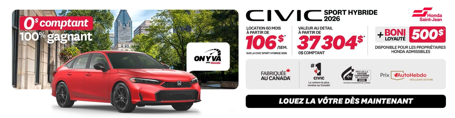 Civic Sport Hybride 2026 - Mai