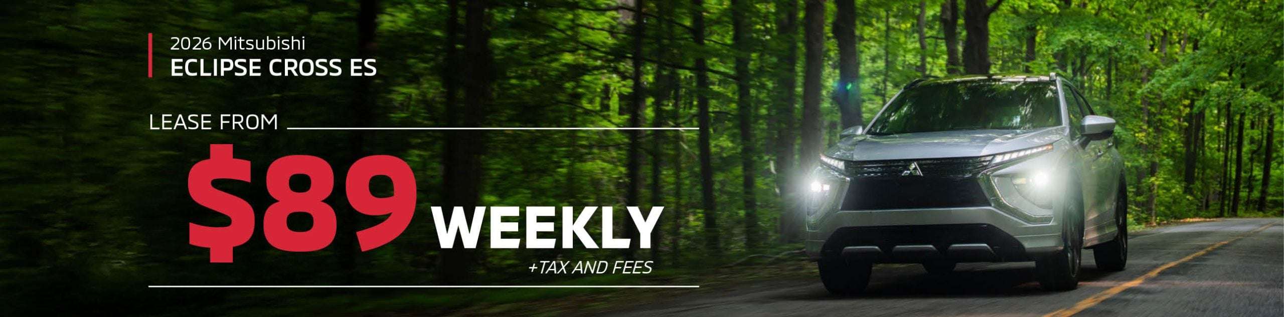 2026 Mitsubishi Eclipse Cross $89/Weekly
