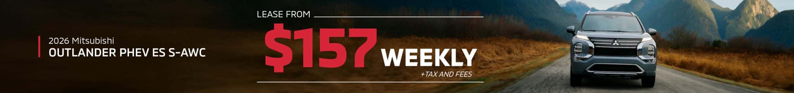 2026 Mitsubishi Outlander PHEV $157/Weekly