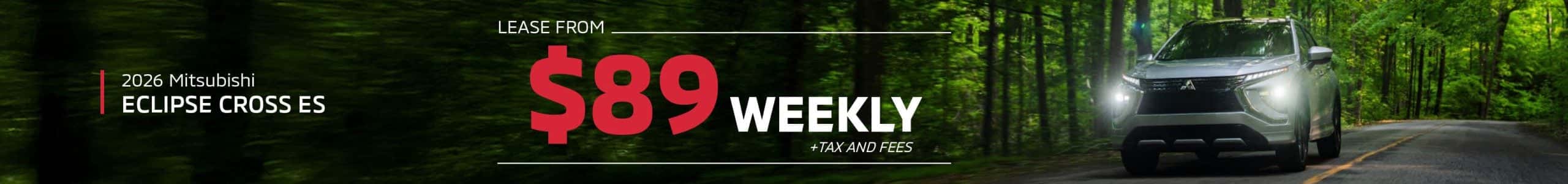 2026 Mitsubishi Eclipse Cross $89/Weekly