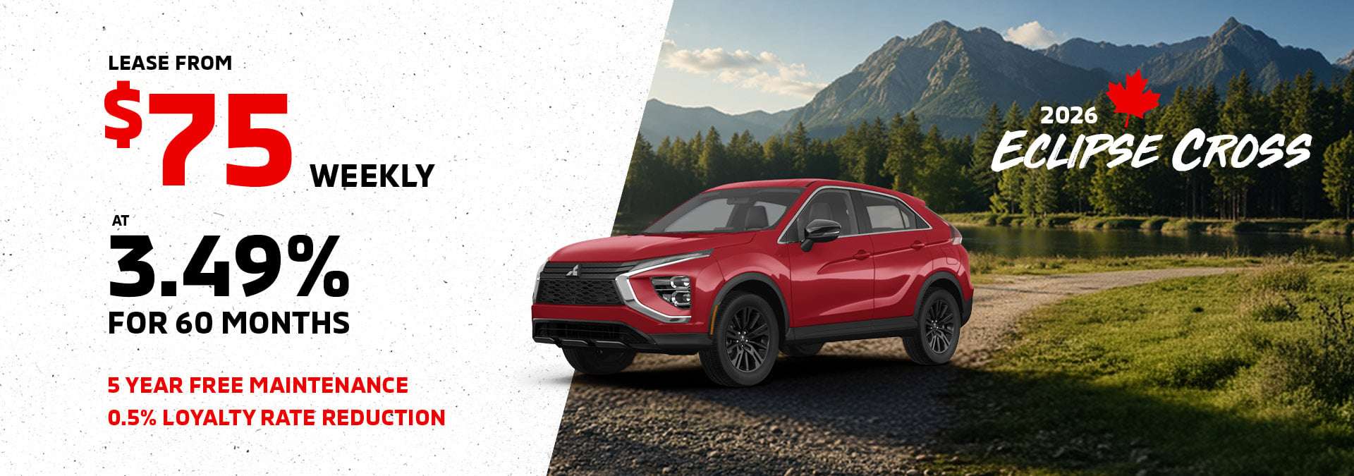 2026 Eclipse Cross | Lease from $75 Weekly at 3.49% for 60 Months