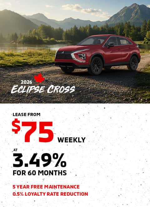 2026 Eclipse Cross | Lease from $75 Weekly at 3.49% for 60 Months