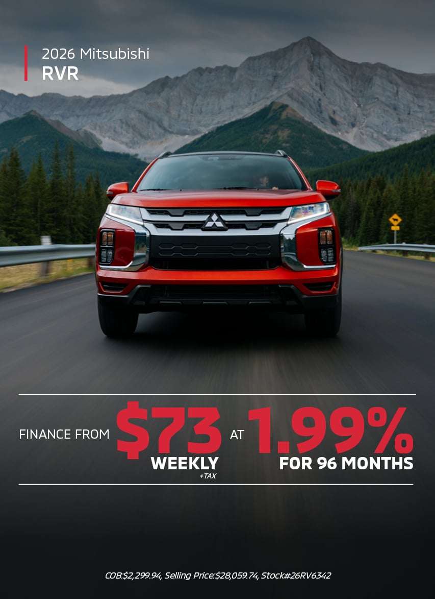 2026 Mitsubishi RVR for $73/Weekly @1.99% for 96 Mos
