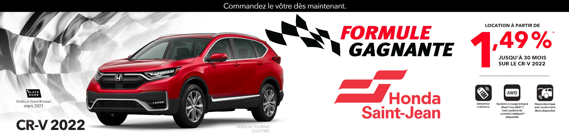 Commandez votre Honda CR-V 2022 dès maintenant