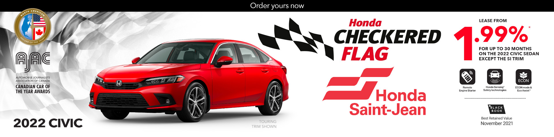 Order your 2022 Civic now.