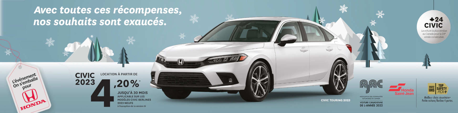 Commandez votre Civic 2023 dès maintenant chez Honda Saint-Jean