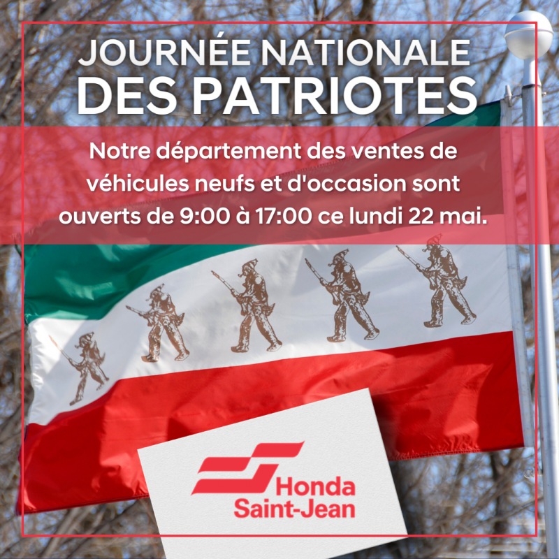 Bonne journée nationale des patriotes!
