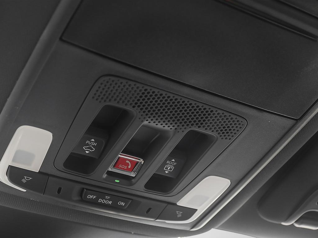 2026 Honda Passport TrailSport AWD in black, overhead console controls