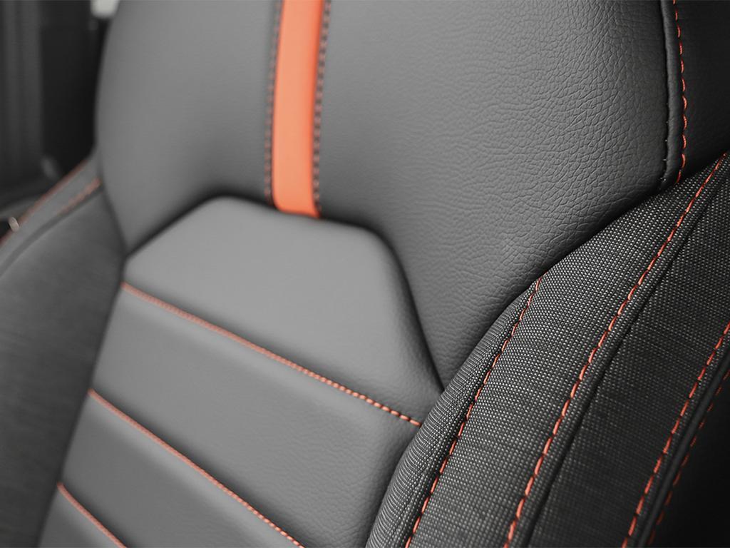 2026 Honda Passport TrailSport AWD in black, front seat in fabric and vegan leather