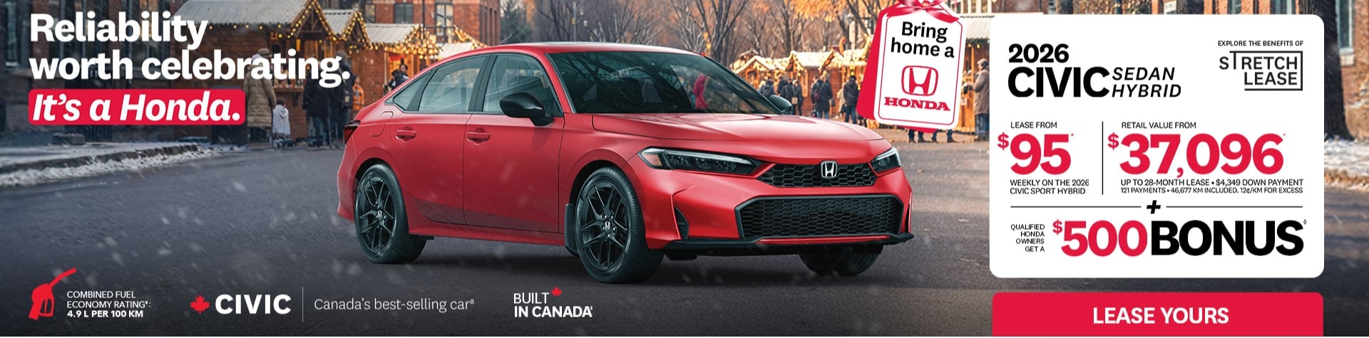 Honda CIVIC 2026 Holiday Season - December
