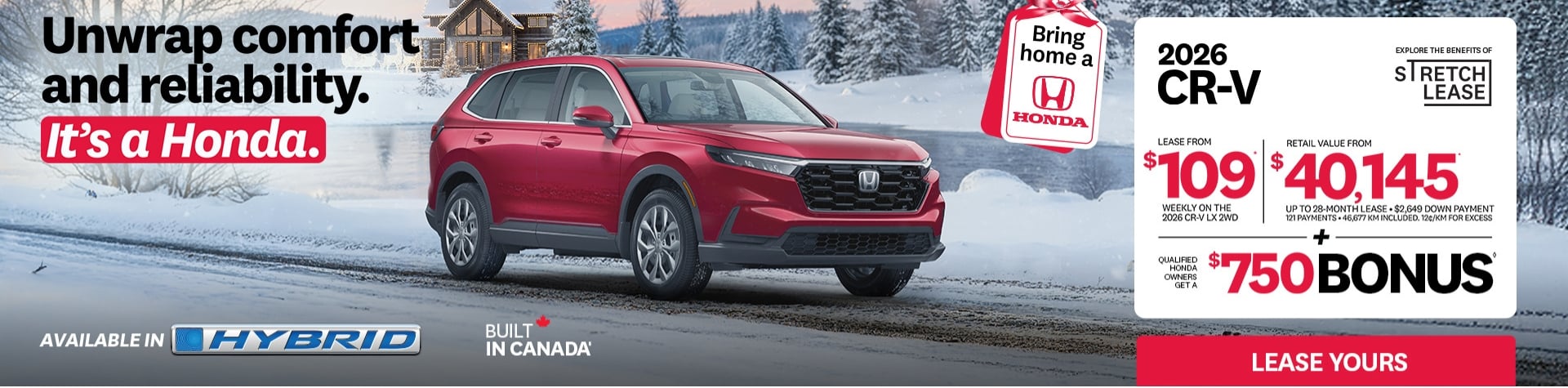 Honda CR-V 2026 Holiday Season - December