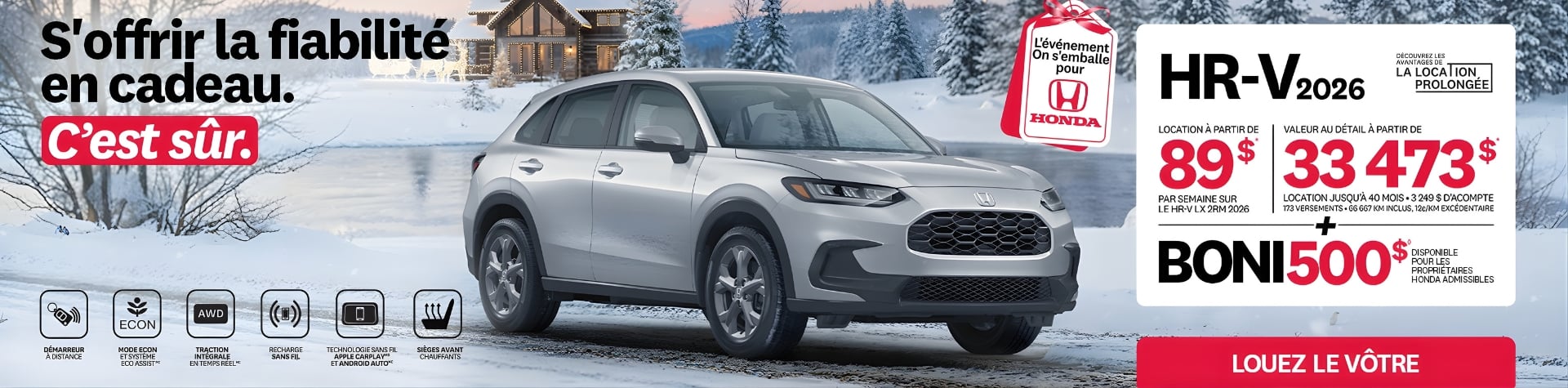 Honda HR-V 2026 Holiday Season - December