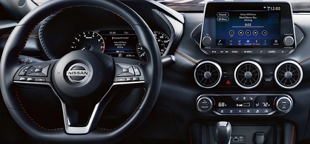 Interior of a new Nissan vehicle