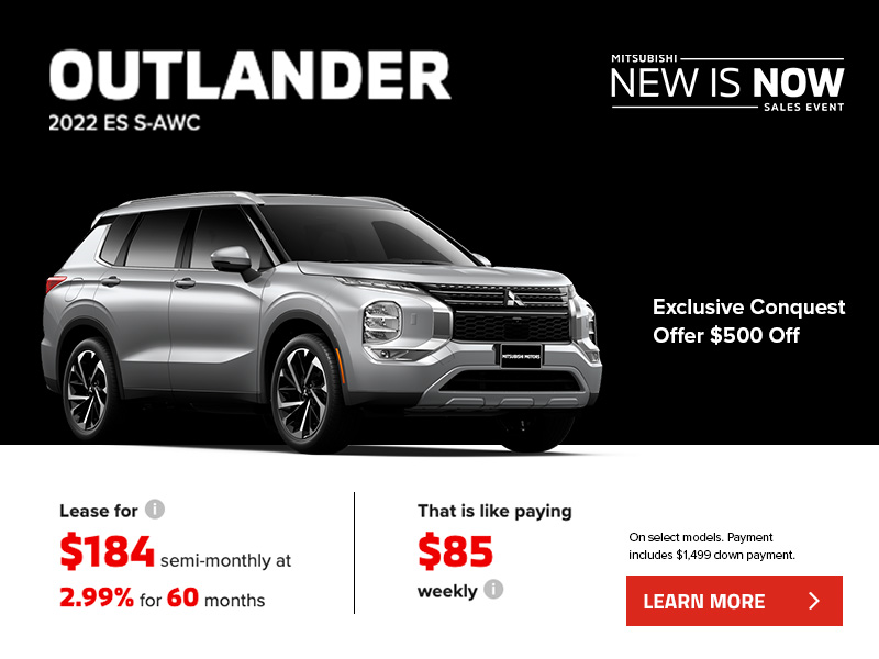 2022 Mitsubishi Outlander Promotion